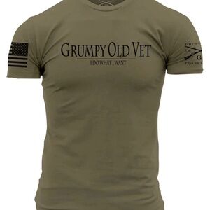 Grunt Style Grumpy Old Vet Olive Tee